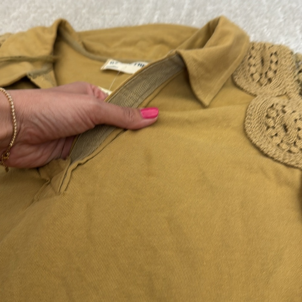 NEW NWT We The Free Olivia Tunic antelope brown long sleeve collared pullover - Picture 9 of 11